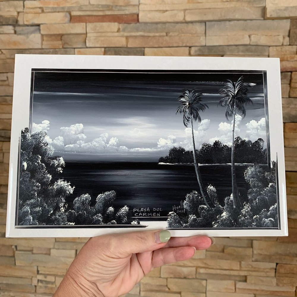 Set of 2 Handpainted Tiles • Playa del Carmen • Mexico